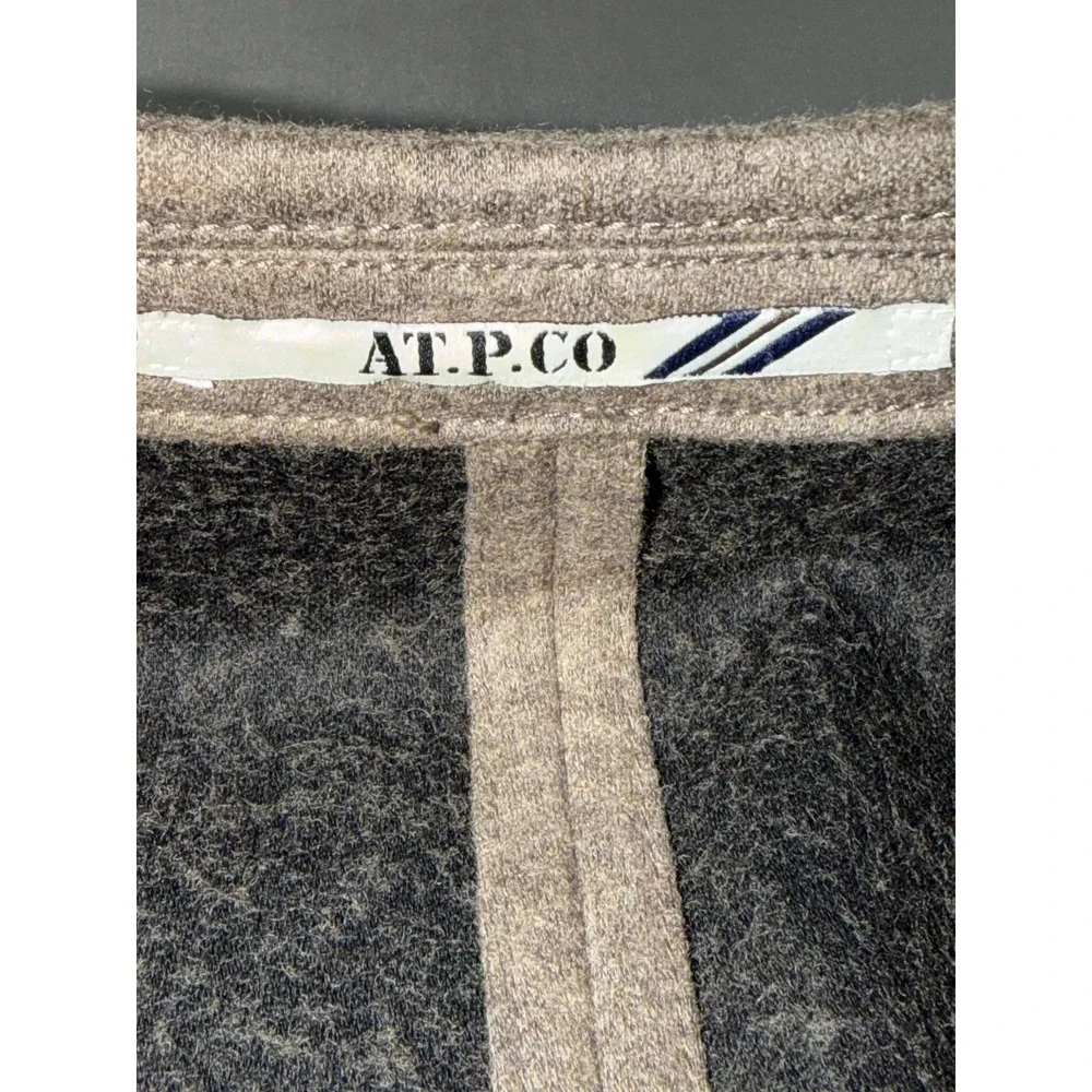 AT. P. Co Blazer Mens 56 Beige Wool Jersey Knit Sport Coat Jacket Stretch Casual